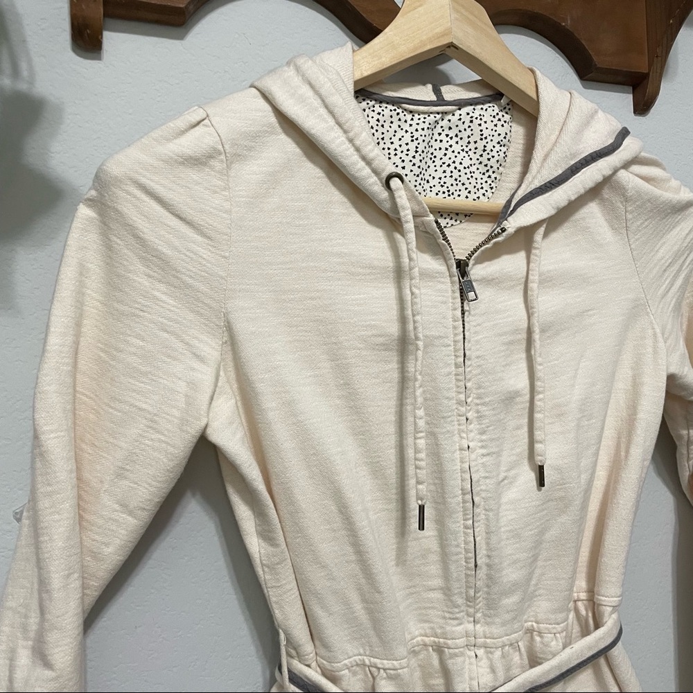 Anthropologie Cardigan Jacket Cotton SMTWTFS Hooded Small S - Picture 3 of 13